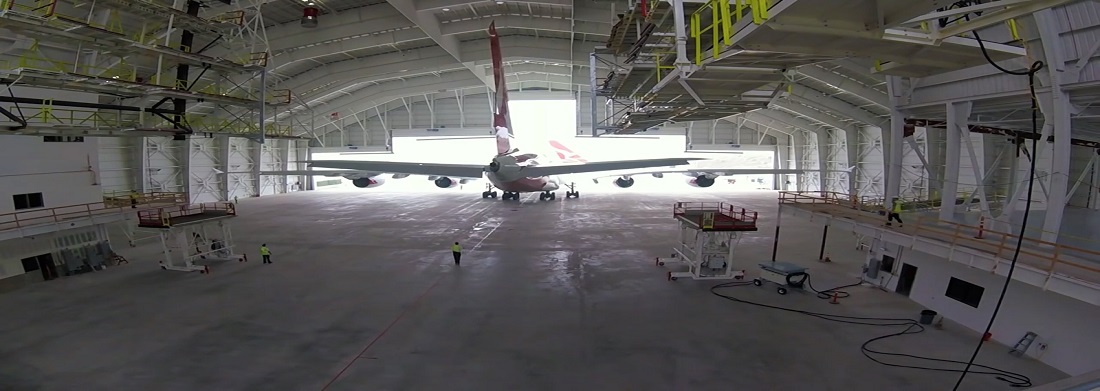 LAX Qantas Airbus A380 Hangar